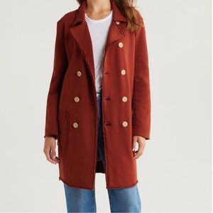 Frank & Eileen Tipperary Double-Breasted Triple Fleece Coat NWT XS